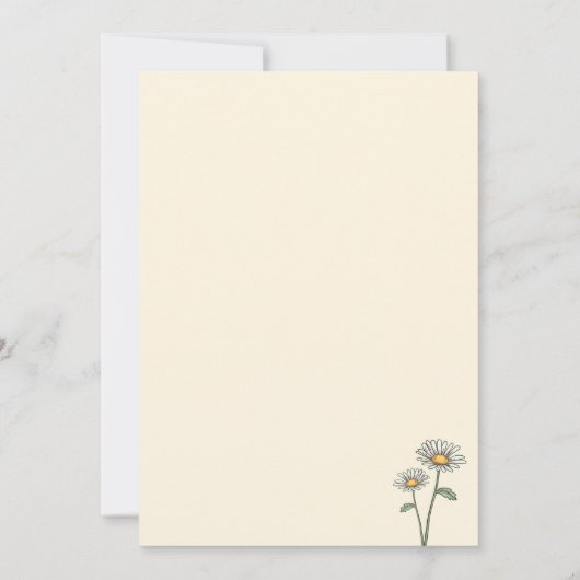 Bienen- und Daisies-Babydusche Einladung (Rückseite)