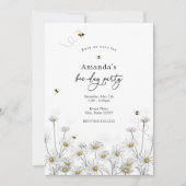 Bienen und Daisies Beeday Birthday Einladung (Vorderseite)