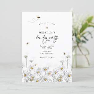 Bienen und Daisies Beeday Birthday Einladung
