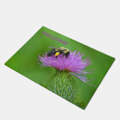 Bienen-und Distel-willkommene Fußmatte (Schrägansicht)