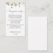 Bienen und Gelbe Wildblume Flitterwochen Begleitkarte (Vorne/Hinten)