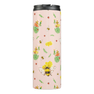 Bienen und Glückskäfer Thermosbecher