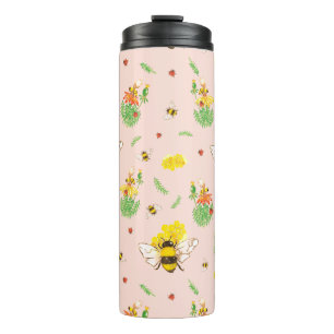 Bienen und Glückskäfer Thermosbecher