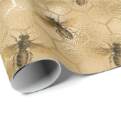 Bienen und Goldwabenkraub Geschenkpapier (Rolleneckpunkt)