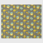 Bienen und Honey Jar Holiday Geschenkpapier (Flach)