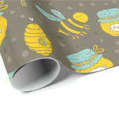 Bienen und Honey Jar Holiday Geschenkpapier (Rolleneckpunkt)