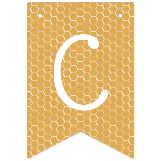 Bienen und Honeycomb Glückwünsche Wimpelkette (Erste Fahne)