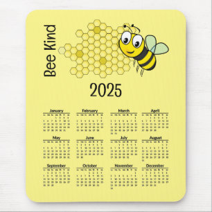 Bienen und Honeycomb - Kalender 2025 Mousepad