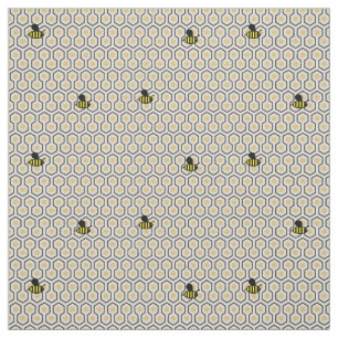 Bienen und Honeycomb Style 2 Kinderskraft Stoff