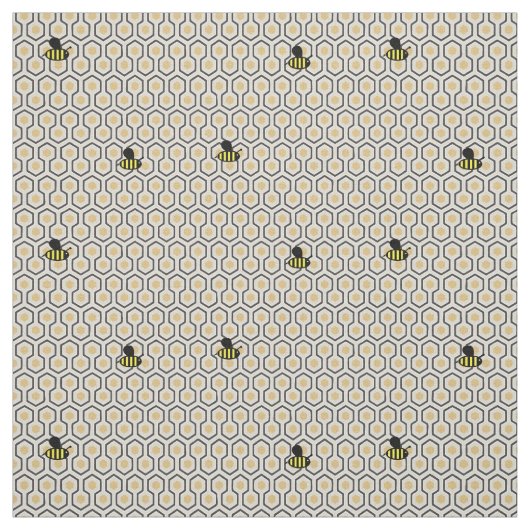 Bienen und Honeycomb Style 2 Kinderskraft Stoff (Muster)