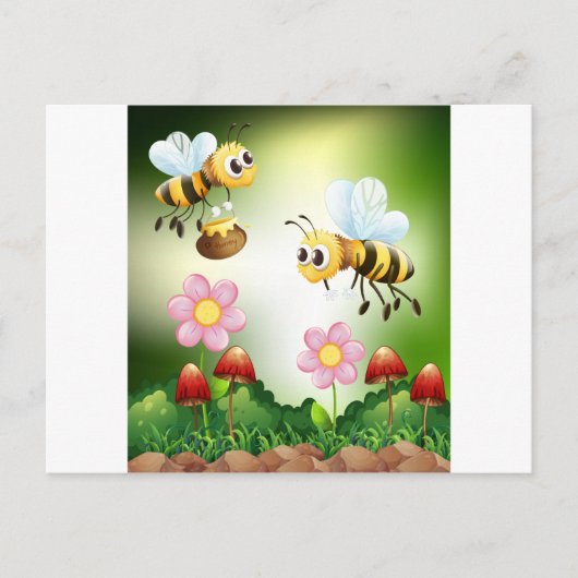 Bienen und Honig Postkarte (Vorderseite)
