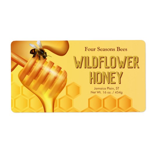 Bienen- und Honigtaube-Gelbe goldene Produktkennze (Vorne)