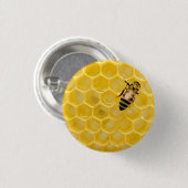 Bienen und Honigwabe Button (Vorne & Hinten)