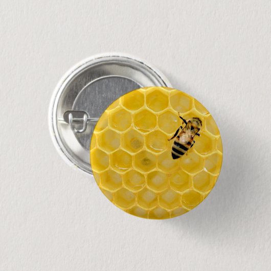Bienen und Honigwabe Button (Vorne & Hinten)