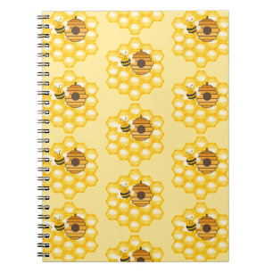 Bienen und Honigwabe Notizblock