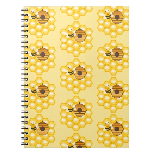 Bienen und Honigwabe Notizblock (Vorderseite)