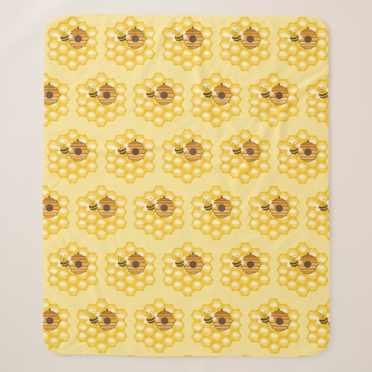 Bienen und Honigwabe Sherpadecke (Vorderseite)