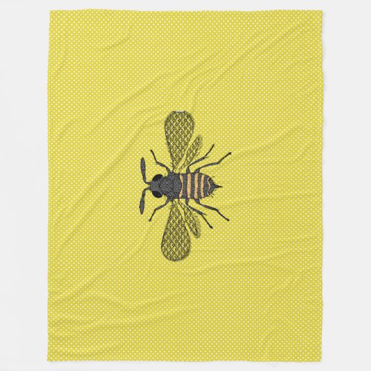 Bienen und Honigwaben - die Bienen Gerettet Fleecedecke (Vorderseite)