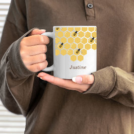 Bienen und Honigwaben Kaffeetasse