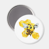 Bienen und Honigwaben Magnet (Vorderseite/Rückseite)