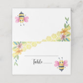 Bienen und Honigwaben Platzkarte (Außenseite Aufgefaltet)