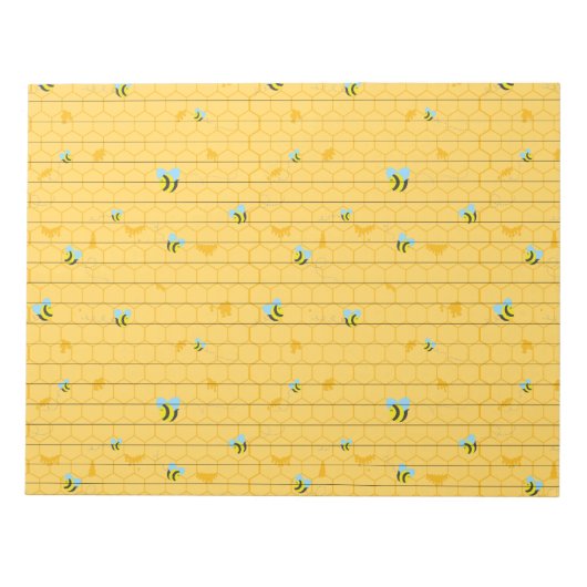 Bienen und Honigwabengeflechte Notepad Notizblock (Vorderseite)