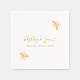 Bienen- und Honigwabenmuster Serviette