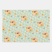 Bienen- und Honigwaschpapier Set mit 3 Niedlichen Geschenkpapier Set (Vorderseite 3)