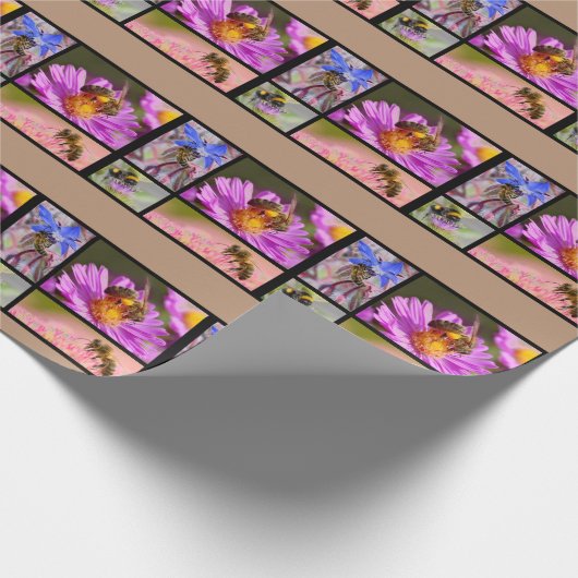 Bienen und Hummelmosaike Geschenkpapier (Ecke)