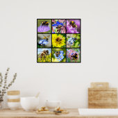 Bienen und Hummeln Poster (Küche)