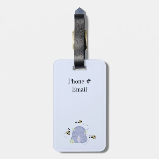 Bienen und ihre Bienen Gepäckanhänger (Rückseite vertikal)