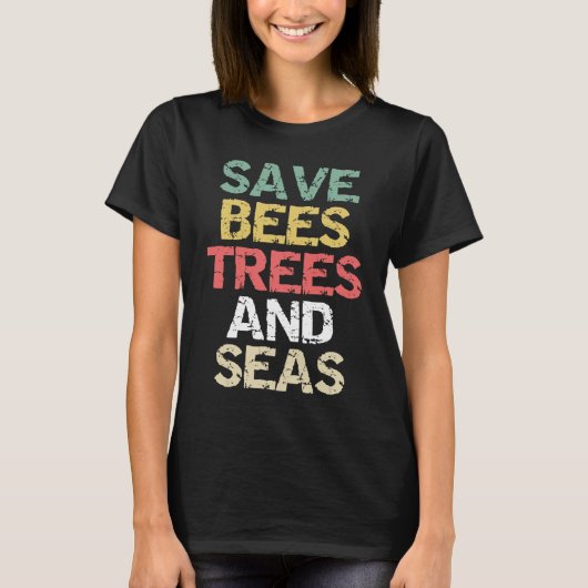 Bienen und Klimaschutz im Meer gerettet T-Shirt (Vorderseite)