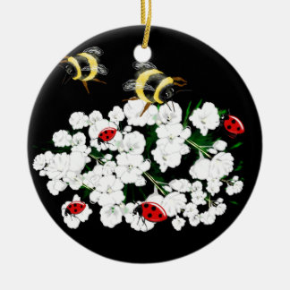 Bienen und Ladybugs Naturkunst Keramik Ornament