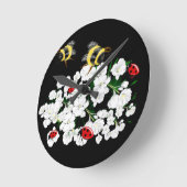 Bienen und Ladybugs Naturkunst Runde Wanduhr (Winkel)