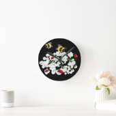 Bienen und Ladybugs Naturkunst Runde Wanduhr (Zuhause)