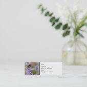 Bienen-und Lavendel-Blumen Mini Visitenkarte (Stehend Vorderseite)