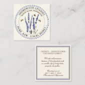 Bienen und Lavendel Honey Ivory Business Card Quadratische Visitenkarte (Vorne/Hinten)