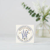 Bienen und Lavendel Honey Ivory Business Card Quadratische Visitenkarte (Stehend Vorderseite)