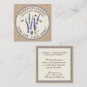Bienen und Lavender Honey Kraft Business Card Quadratische Visitenkarte (Vorne/Hinten)