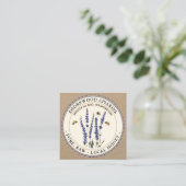Bienen und Lavender Honey Kraft Business Card Quadratische Visitenkarte (Stehend Vorderseite)