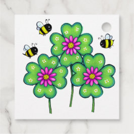 Bienen und leuchtende Blumen bevorzugen Tags Geschenkanhänger