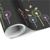 Bienen und Löwenzahn Geschenkpapier (Rolleneckpunkt)