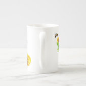 Bienen und Löwenzahn Porzellantasse (Rückseite)