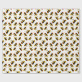 Bienen und Polka Dots Geschenkpapier (Flach)