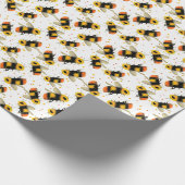 Bienen und Polka Dots Geschenkpapier (Ecke)