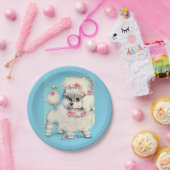Bienen- und Poodle-Welpendruck Pappteller (Party)