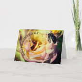 Bienen und Rose Blume Geburtstag Karte (Vorderseite)