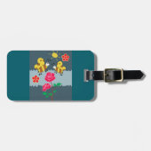 Bienen und Rose Blumengarten Gepäckanhänger (Vorderseite horizontal)