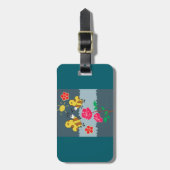 Bienen und Rose Blumengarten Gepäckanhänger (Vorderseite vertikal)