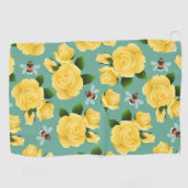 Bienen und Rose Golfhandtuch (Horizontal)
